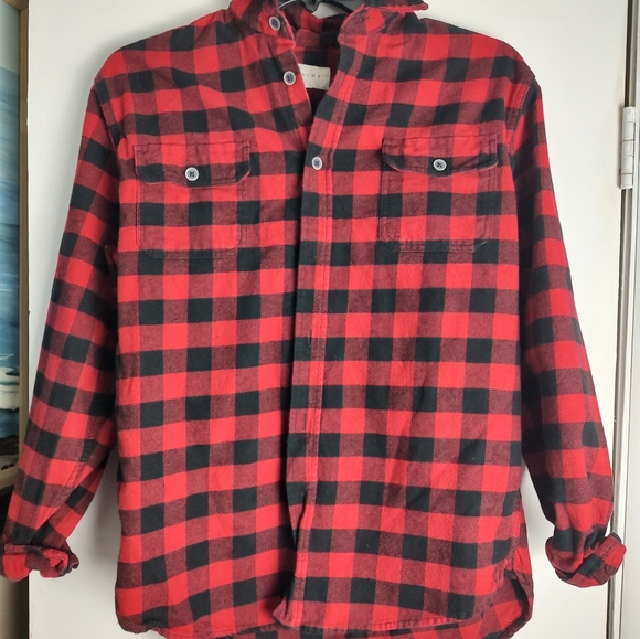 Jachs redand black buffalo check long sleeve flannel shirt Size M - Picture 3 of 16